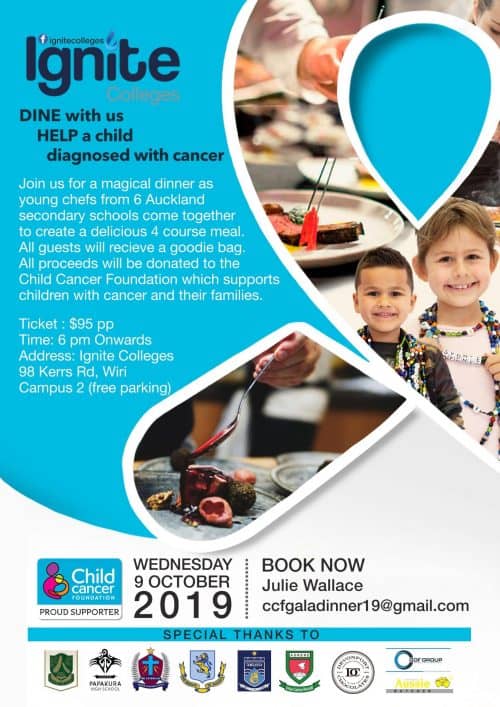 Read more about the article High School Hospitality Gala Dinner for the Child Cancer Foundation