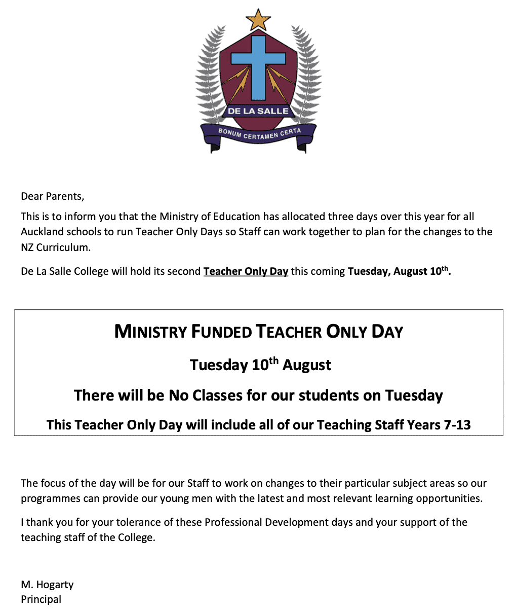 Read more about the article Ministry Funded Teacher Only Day