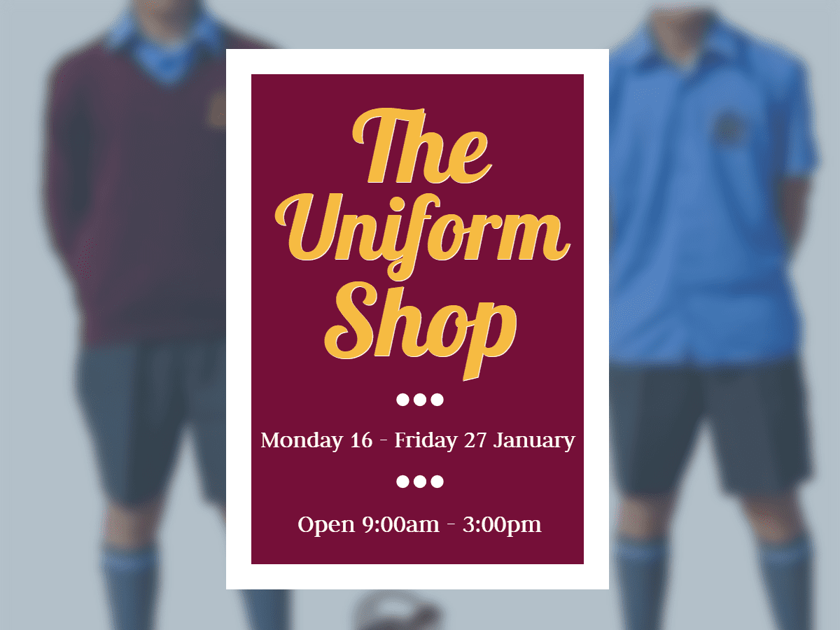 Read more about the article Uniform Shop Holiday Hours