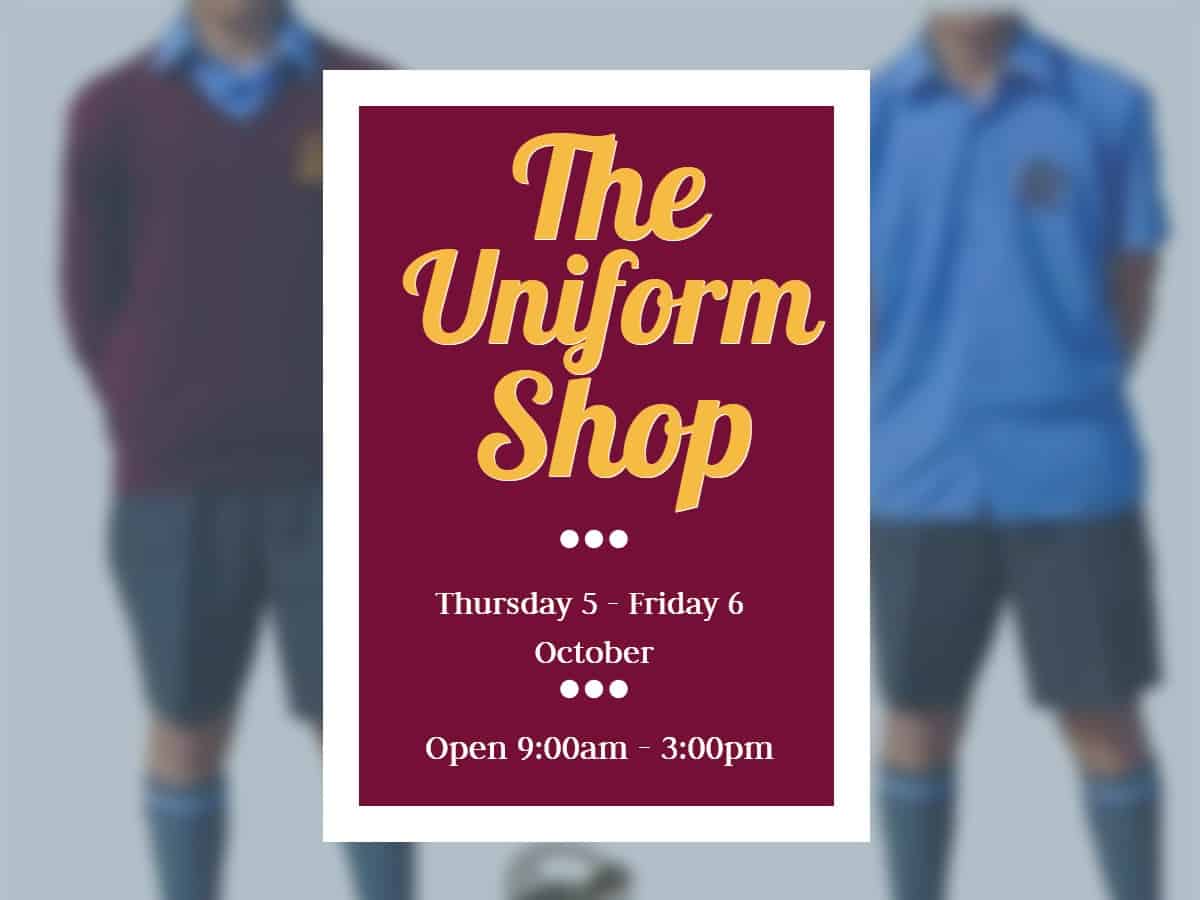 Read more about the article Uniform Shop School Holiday Hours