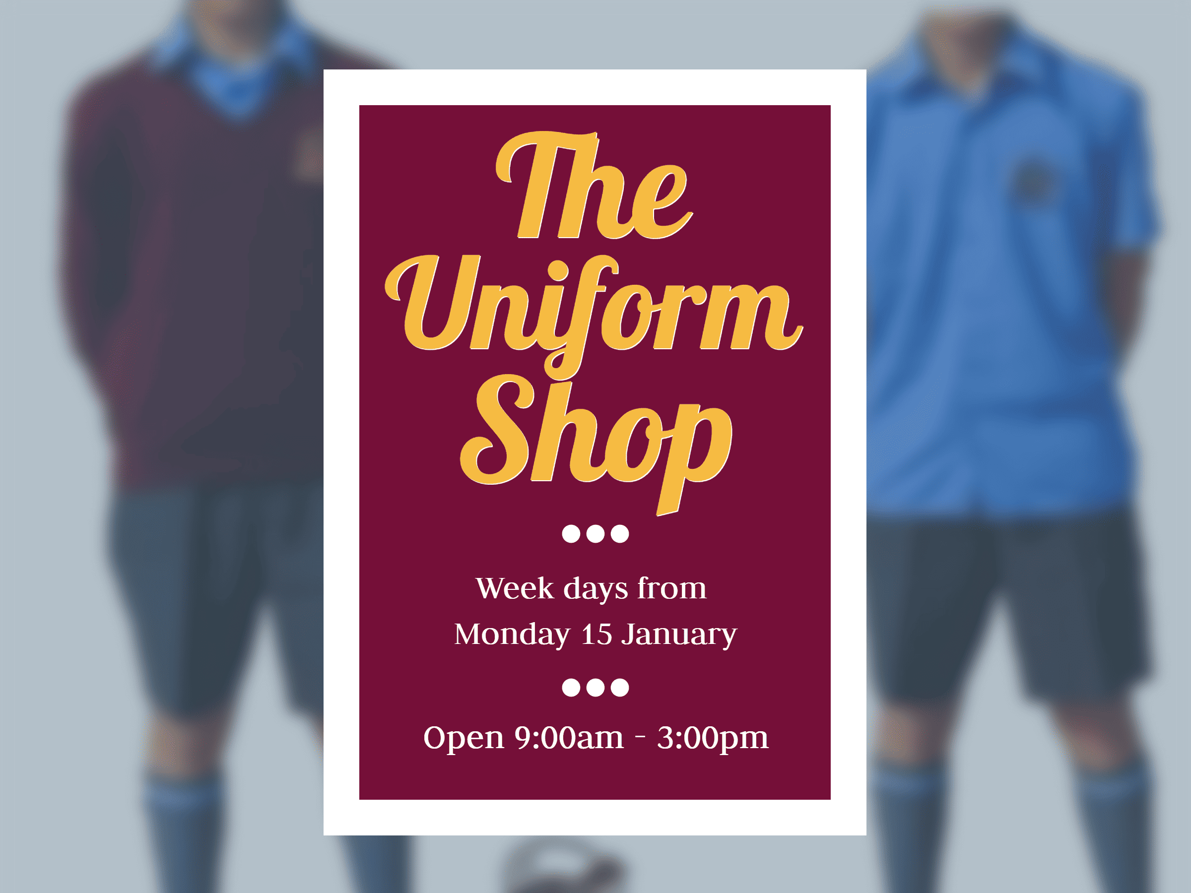 Read more about the article 2024 Uniform Shop Hours