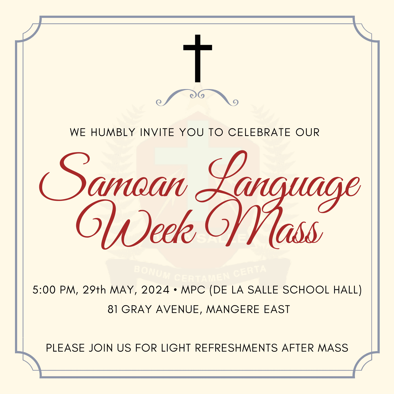 Read more about the article Samoa Language Week Mass- All Welcome